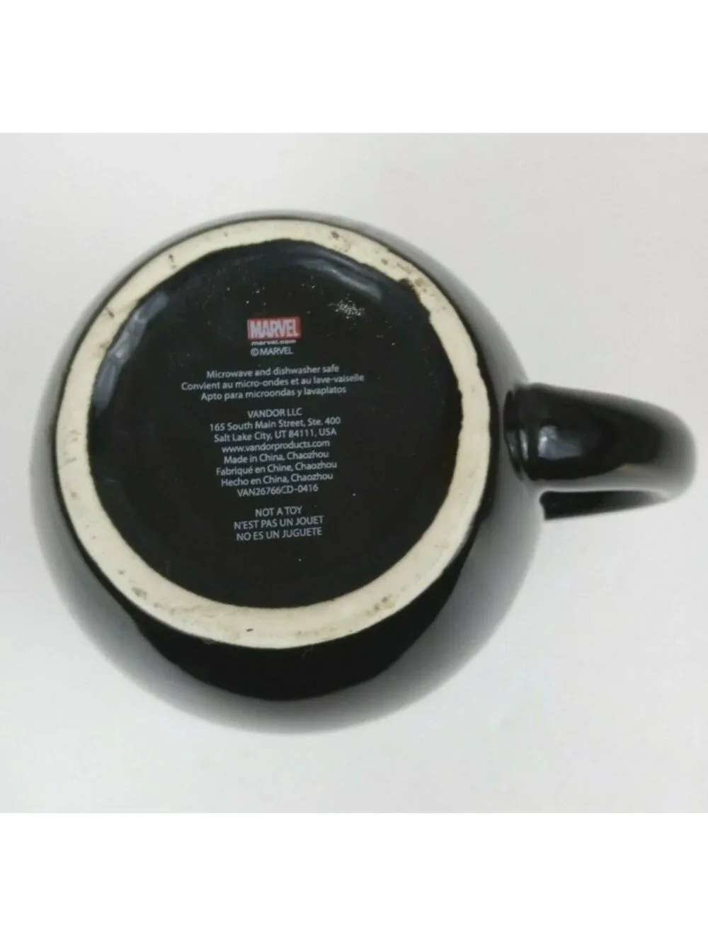 Marvel Comic Logo Deadpool Black 18 oz Coffee Cup Mug  4.75